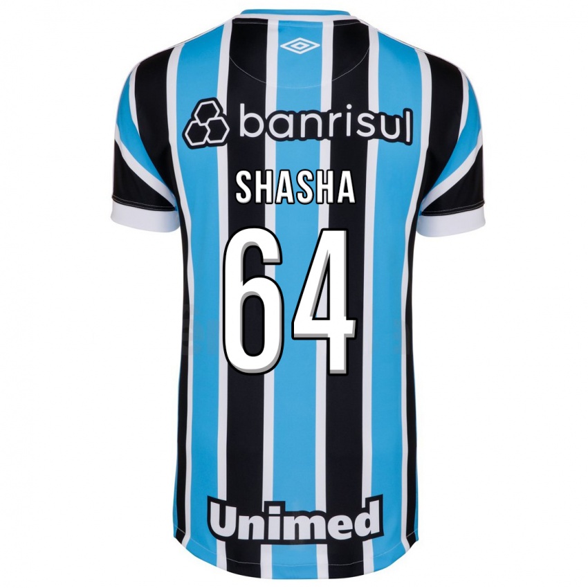 Børn Shashá #64 Blå Hjemmebane Spillertrøjer 2023/24 Trøje T-Shirt