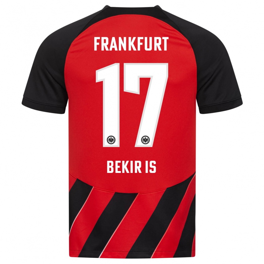 Børn Eba Bekir Is #17 Rød Sort Hjemmebane Spillertrøjer 2023/24 Trøje T-Shirt