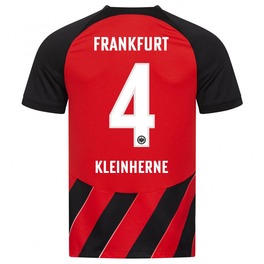 Børn Sophia Kleinherne #4 Rød Sort Hjemmebane Spillertrøjer 2023/24 Trøje T-Shirt
