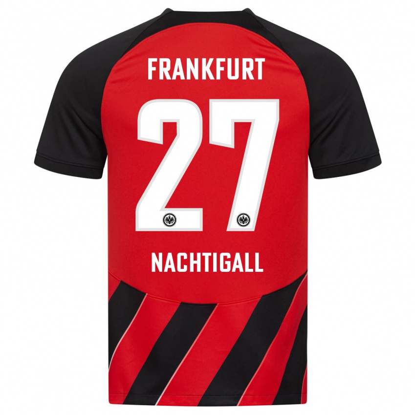 Børn Sophie Nachtigall #27 Rød Sort Hjemmebane Spillertrøjer 2023/24 Trøje T-Shirt