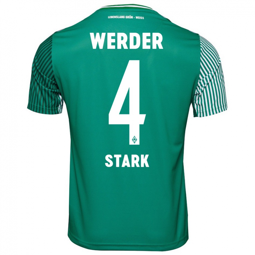 Børn Niklas Stark #4 Grøn Hjemmebane Spillertrøjer 2023/24 Trøje T-Shirt