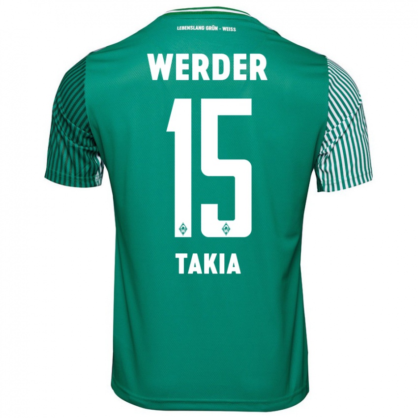 Børn Toirik Onlam Takia #15 Grøn Hjemmebane Spillertrøjer 2023/24 Trøje T-Shirt