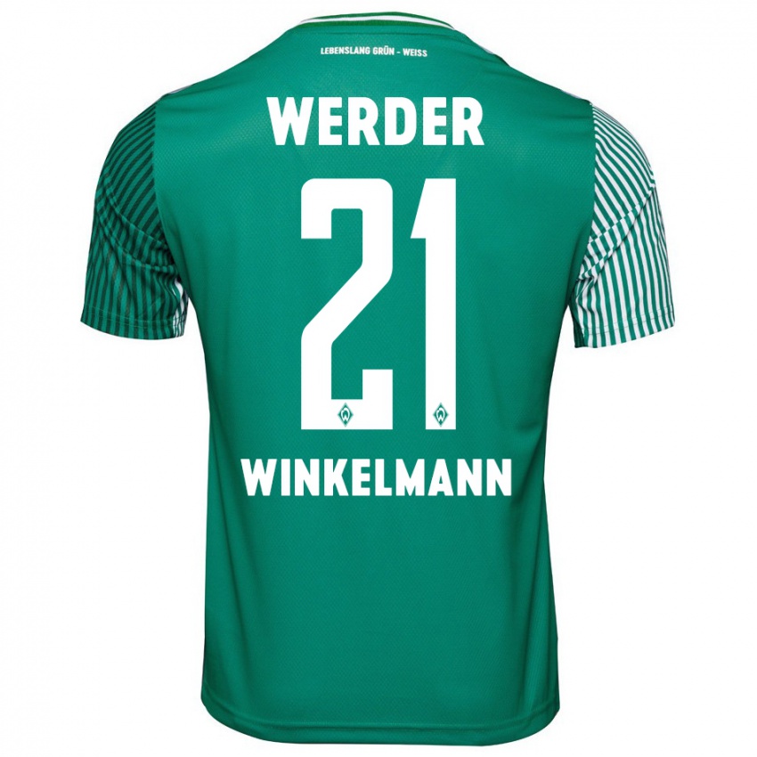 Børn Till Winkelmann #21 Grøn Hjemmebane Spillertrøjer 2023/24 Trøje T-Shirt