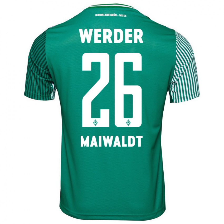Børn Julius Maiwaldt #26 Grøn Hjemmebane Spillertrøjer 2023/24 Trøje T-Shirt