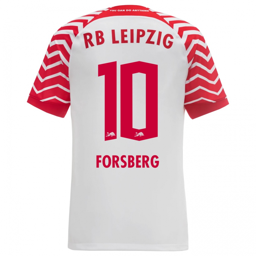 Børn Emil Forsberg #10 Hvid Hjemmebane Spillertrøjer 2023/24 Trøje T-Shirt