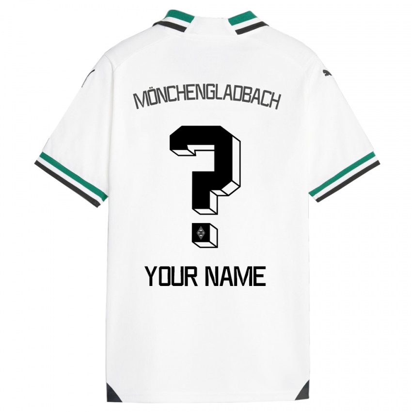 Børn Dit Navn #0 Hvid Grøn Hjemmebane Spillertrøjer 2023/24 Trøje T-Shirt