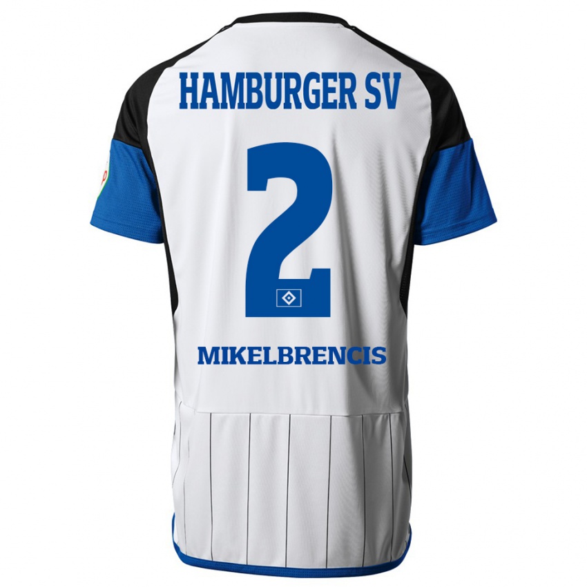 Børn William Mikelbrencis #2 Hvid Hjemmebane Spillertrøjer 2023/24 Trøje T-Shirt