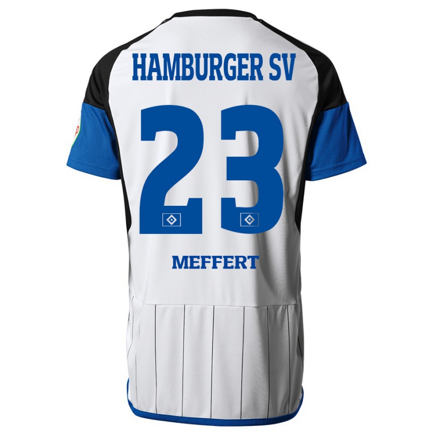 Børn Jonas Meffert #23 Hvid Hjemmebane Spillertrøjer 2023/24 Trøje T-Shirt