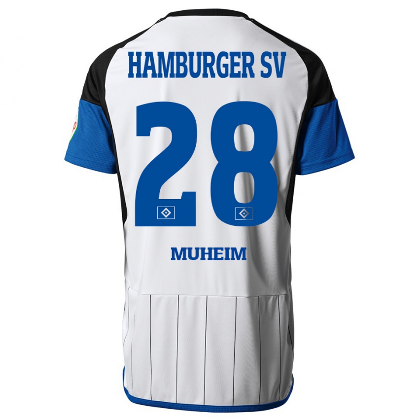 Børn Miro Muheim #28 Hvid Hjemmebane Spillertrøjer 2023/24 Trøje T-Shirt