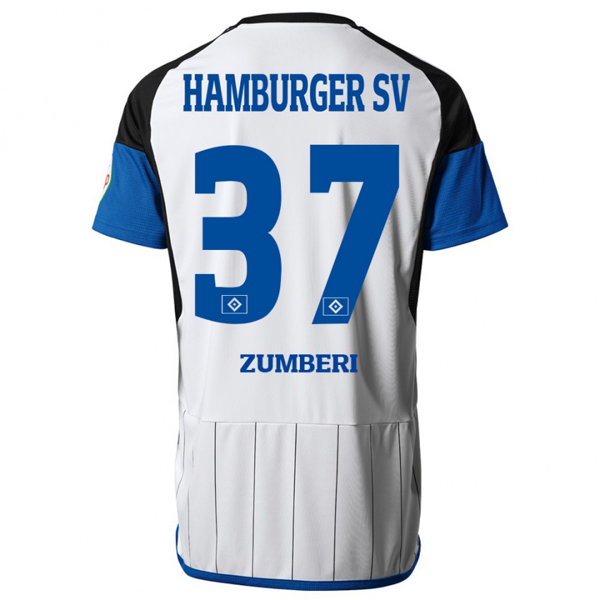 Børn Valon Zumberi #37 Hvid Hjemmebane Spillertrøjer 2023/24 Trøje T-Shirt