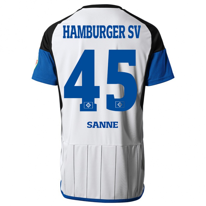 Børn Tom Sanne #45 Hvid Hjemmebane Spillertrøjer 2023/24 Trøje T-Shirt