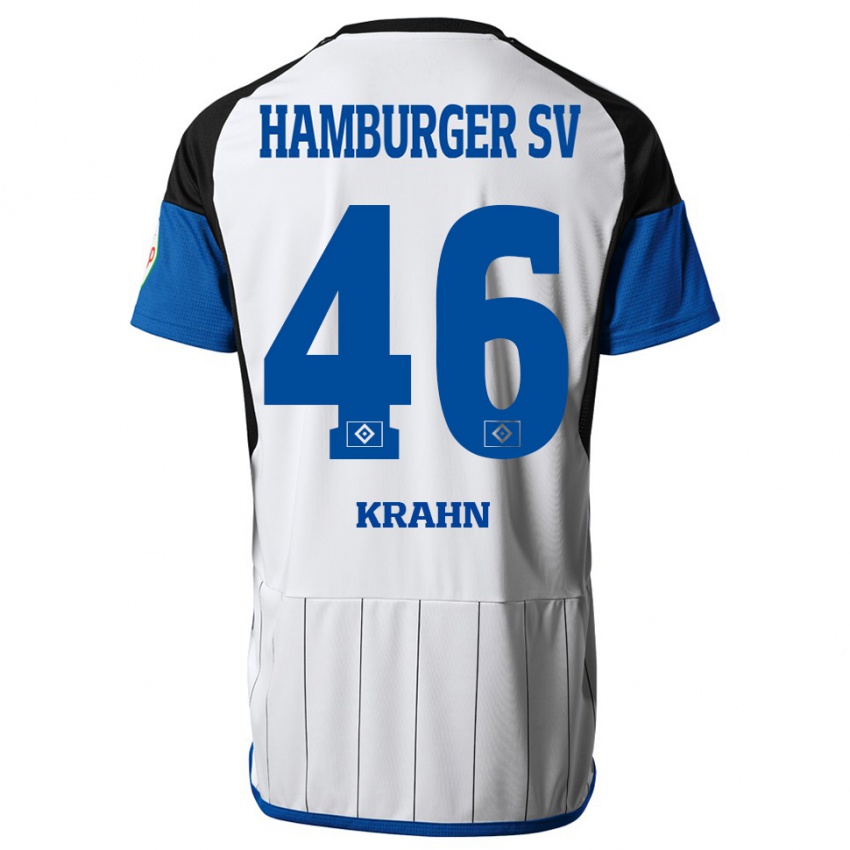 Børn Elijah Krahn #46 Hvid Hjemmebane Spillertrøjer 2023/24 Trøje T-Shirt