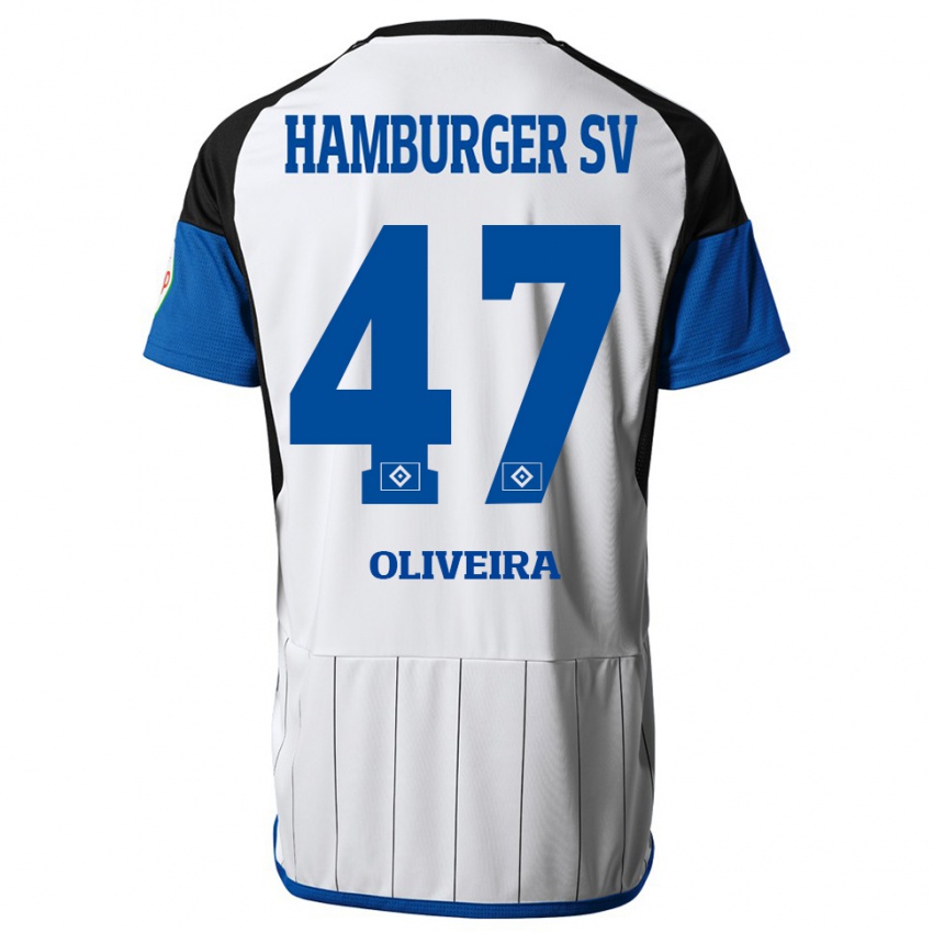 Børn Nicolas Oliveira #47 Hvid Hjemmebane Spillertrøjer 2023/24 Trøje T-Shirt