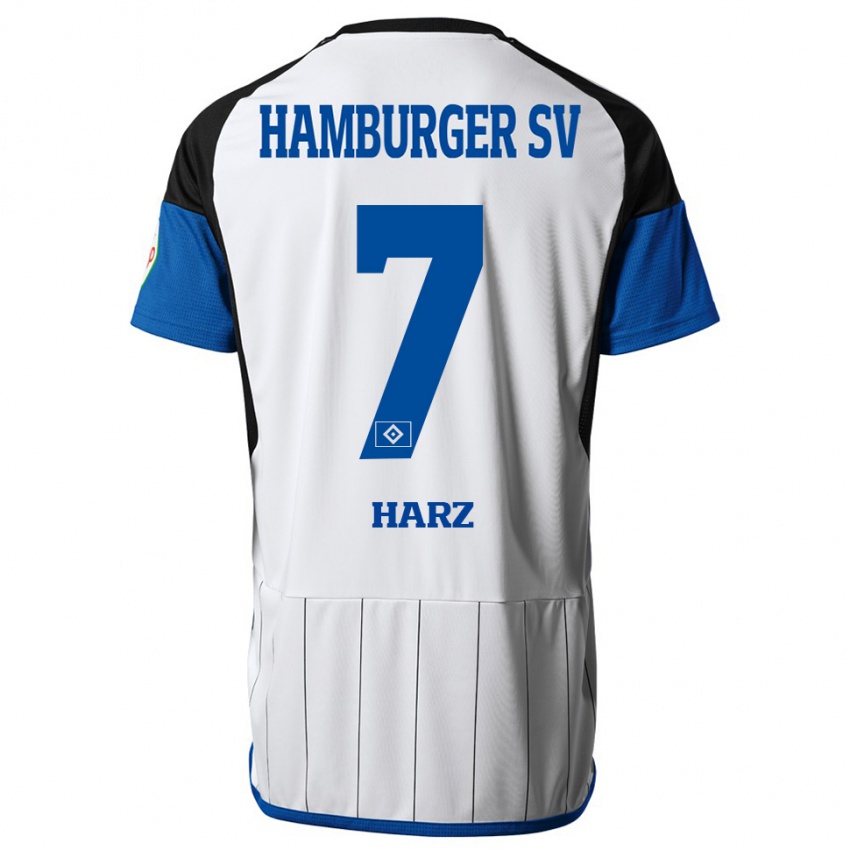 Børn Theo Harz #7 Hvid Hjemmebane Spillertrøjer 2023/24 Trøje T-Shirt