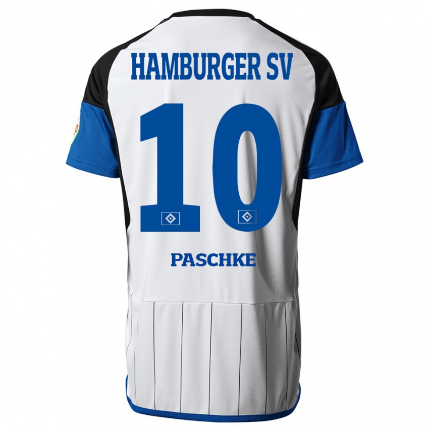 Børn Felix Paschke #10 Hvid Hjemmebane Spillertrøjer 2023/24 Trøje T-Shirt