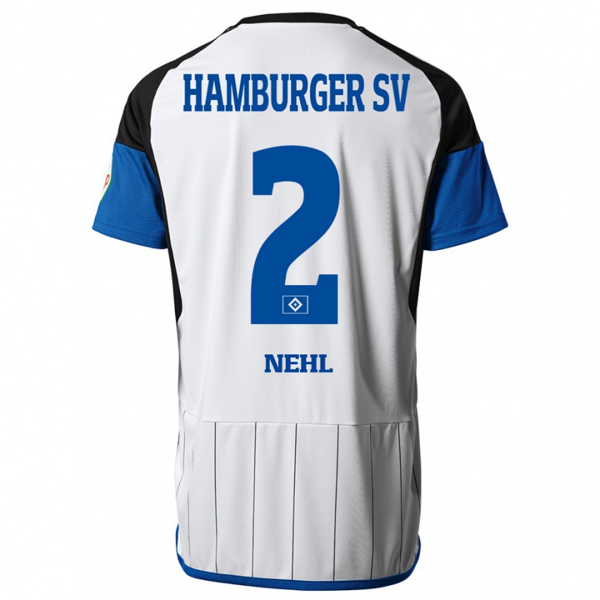 Børn Julius Nehl #2 Hvid Hjemmebane Spillertrøjer 2023/24 Trøje T-Shirt