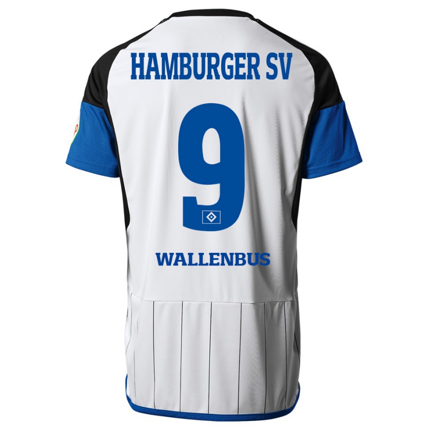 Børn Noah Wallenßus #9 Hvid Hjemmebane Spillertrøjer 2023/24 Trøje T-Shirt