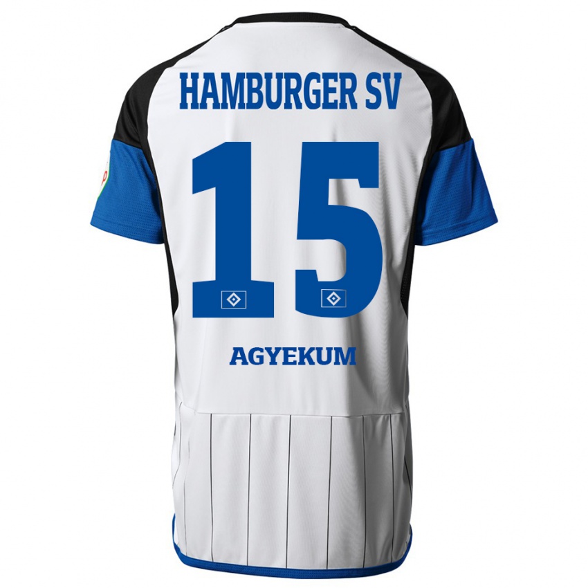 Børn Joel Agyekum #15 Hvid Hjemmebane Spillertrøjer 2023/24 Trøje T-Shirt