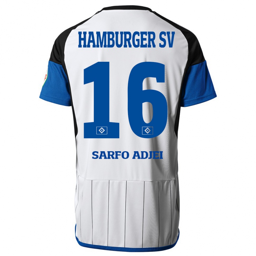 Børn Maximilian Sarfo-Adjei #16 Hvid Hjemmebane Spillertrøjer 2023/24 Trøje T-Shirt