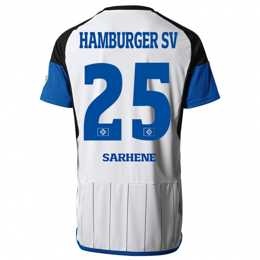 Børn Clement Nana-Sarhene #25 Hvid Hjemmebane Spillertrøjer 2023/24 Trøje T-Shirt