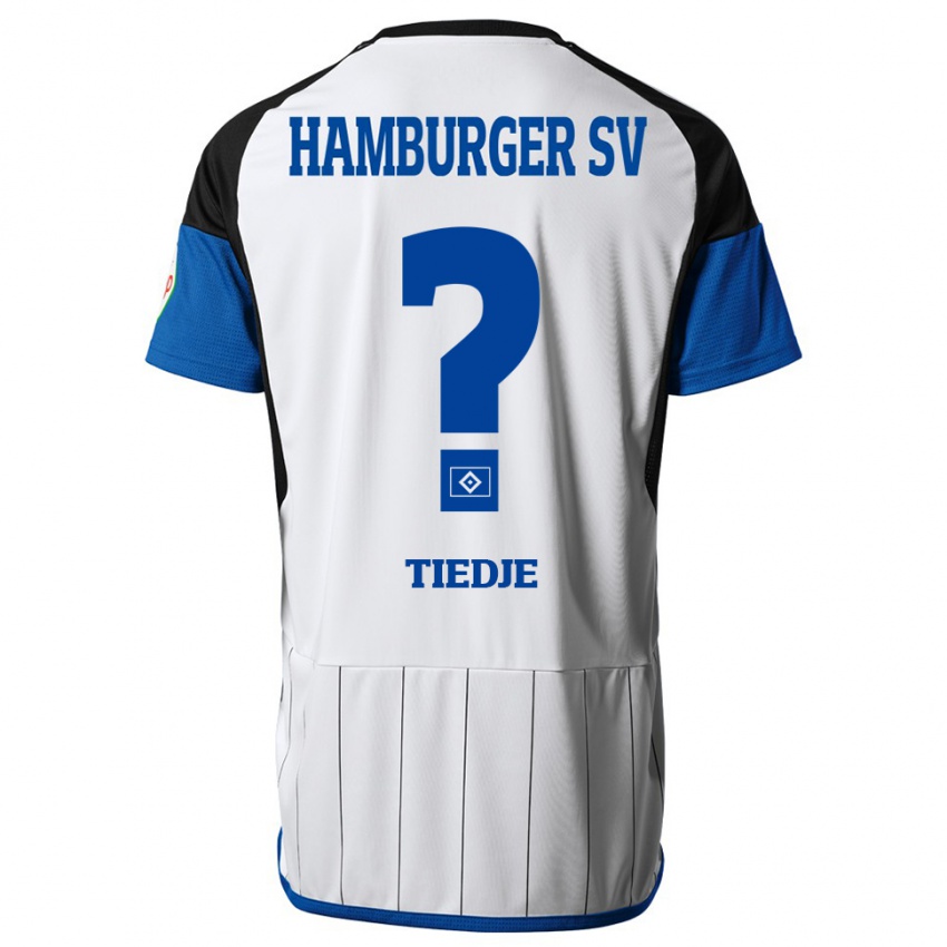 Børn Patrick Tiedje #0 Hvid Hjemmebane Spillertrøjer 2023/24 Trøje T-Shirt