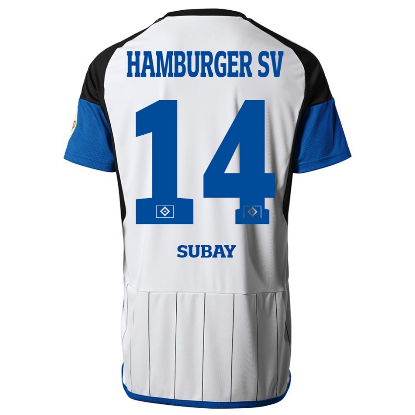 Børn Okan Özer Subay #14 Hvid Hjemmebane Spillertrøjer 2023/24 Trøje T-Shirt