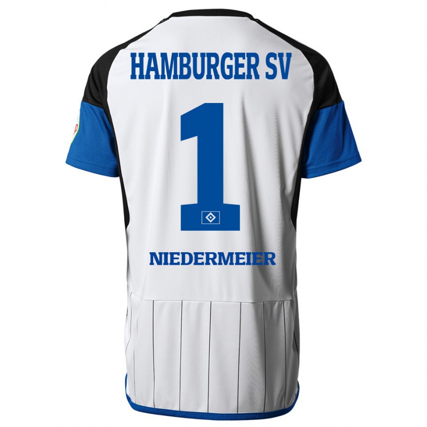 Børn Philipp Niedermeier #1 Hvid Hjemmebane Spillertrøjer 2023/24 Trøje T-Shirt