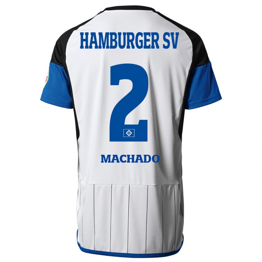 Børn Kilian Hölscher Machado #2 Hvid Hjemmebane Spillertrøjer 2023/24 Trøje T-Shirt