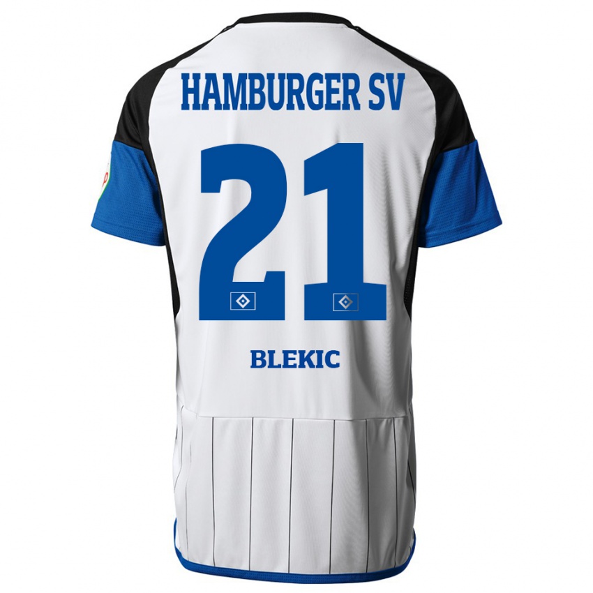 Børn Romeo Blekic #21 Hvid Hjemmebane Spillertrøjer 2023/24 Trøje T-Shirt