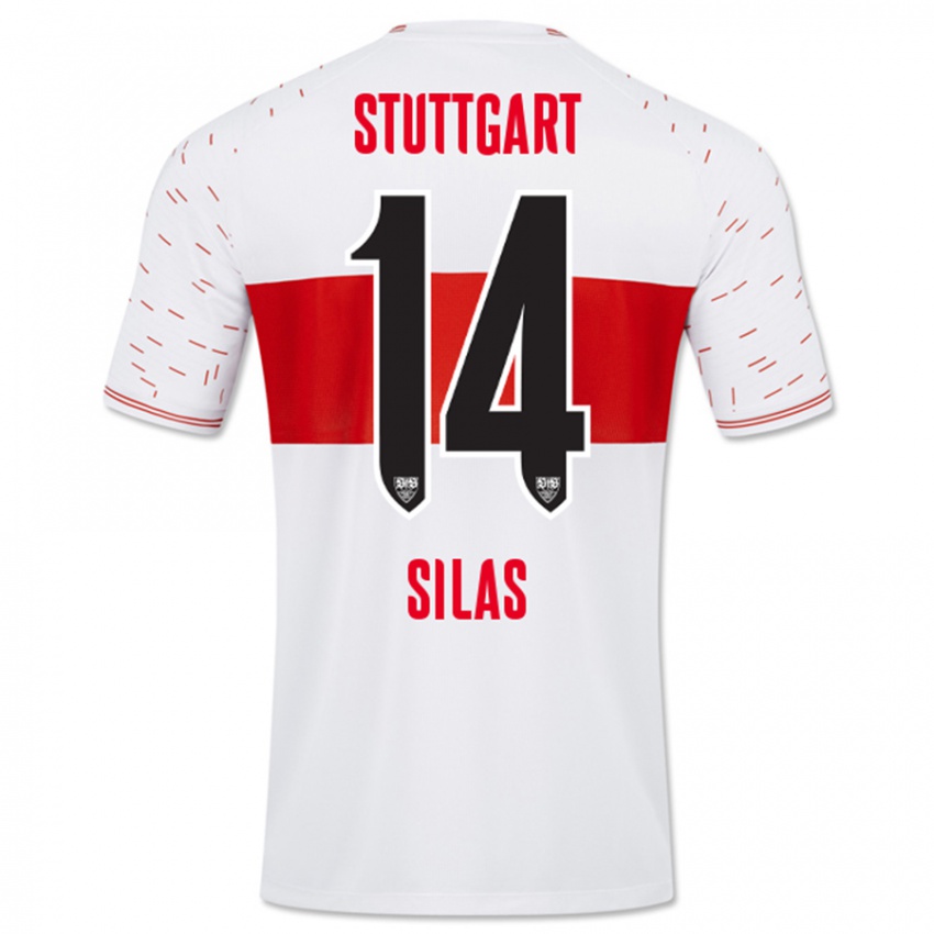 Børn Silas #14 Hvid Hjemmebane Spillertrøjer 2023/24 Trøje T-Shirt