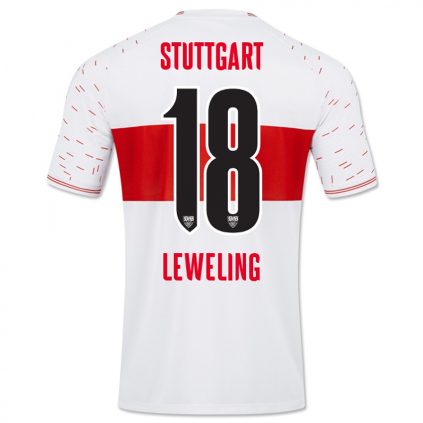 Børn Jamie Leweling #18 Hvid Hjemmebane Spillertrøjer 2023/24 Trøje T-Shirt