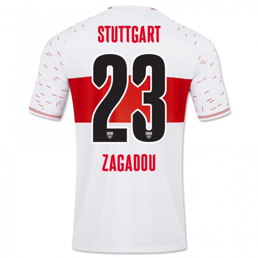 Børn Dan-Axel Zagadou #23 Hvid Hjemmebane Spillertrøjer 2023/24 Trøje T-Shirt