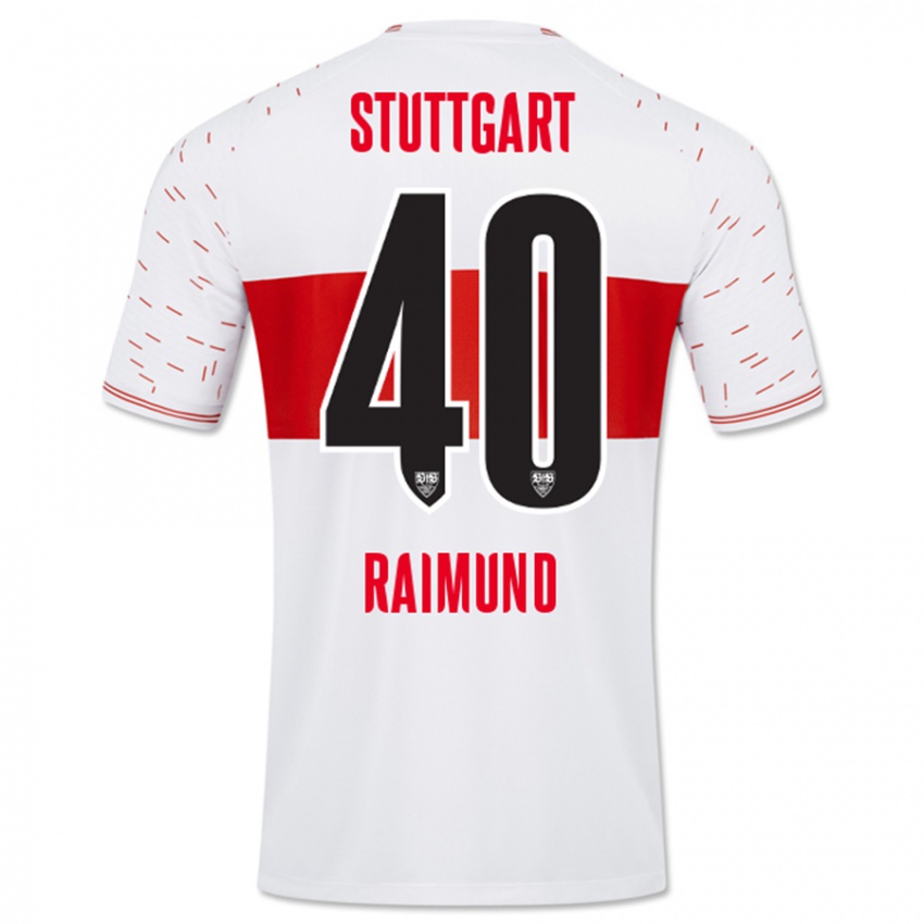 Børn Luca Raimund #40 Hvid Hjemmebane Spillertrøjer 2023/24 Trøje T-Shirt