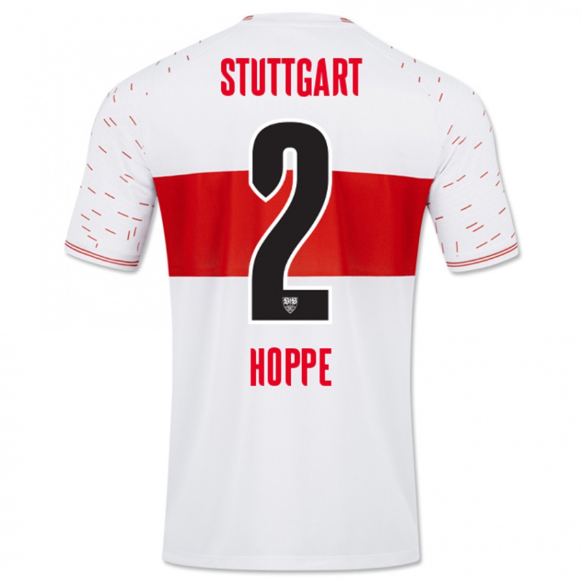 Børn Mattis Hoppe #2 Hvid Hjemmebane Spillertrøjer 2023/24 Trøje T-Shirt