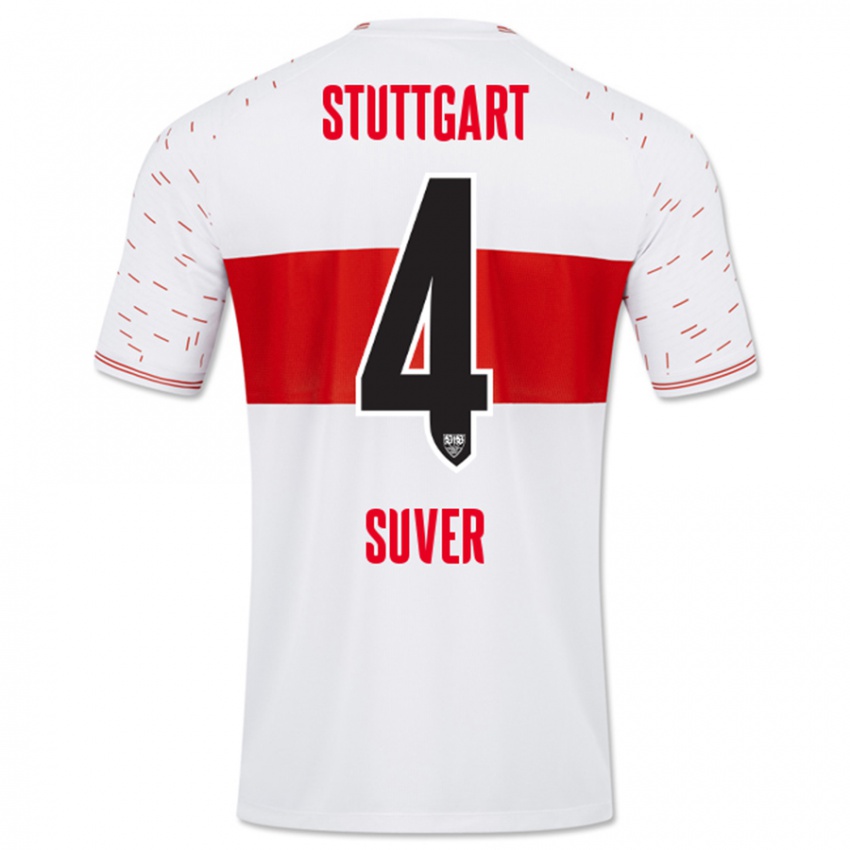 Børn Jakov Suver #4 Hvid Hjemmebane Spillertrøjer 2023/24 Trøje T-Shirt