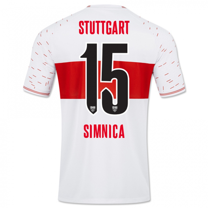 Børn Luan Simnica #15 Hvid Hjemmebane Spillertrøjer 2023/24 Trøje T-Shirt