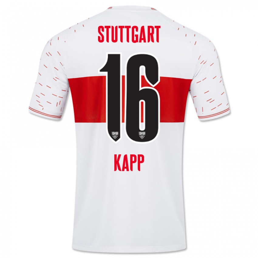 Børn Patrick Kapp #16 Hvid Hjemmebane Spillertrøjer 2023/24 Trøje T-Shirt