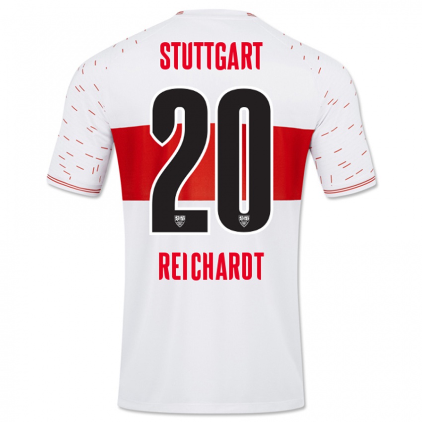 Børn Leon Reichardt #20 Hvid Hjemmebane Spillertrøjer 2023/24 Trøje T-Shirt