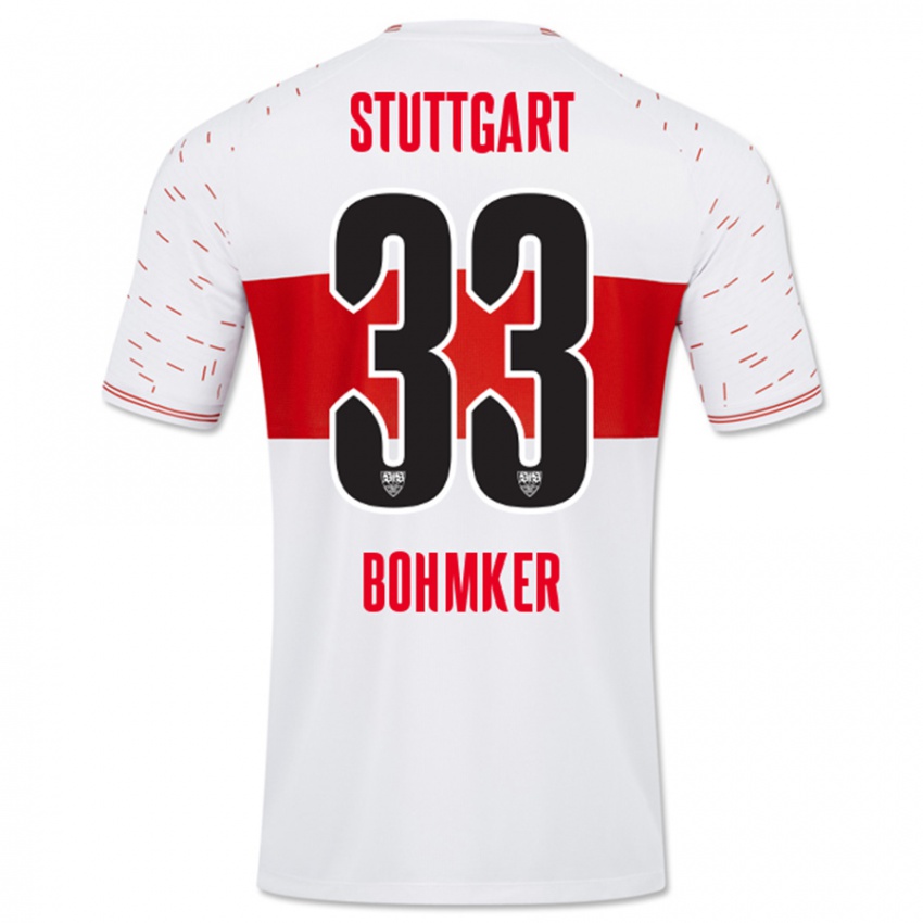 Børn Finn Böhmker #33 Hvid Hjemmebane Spillertrøjer 2023/24 Trøje T-Shirt