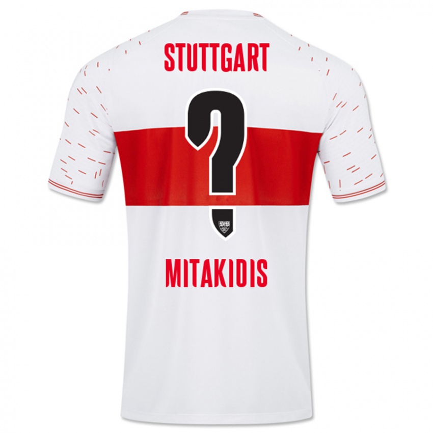 Børn Dimitrios Mitakidis #0 Hvid Hjemmebane Spillertrøjer 2023/24 Trøje T-Shirt