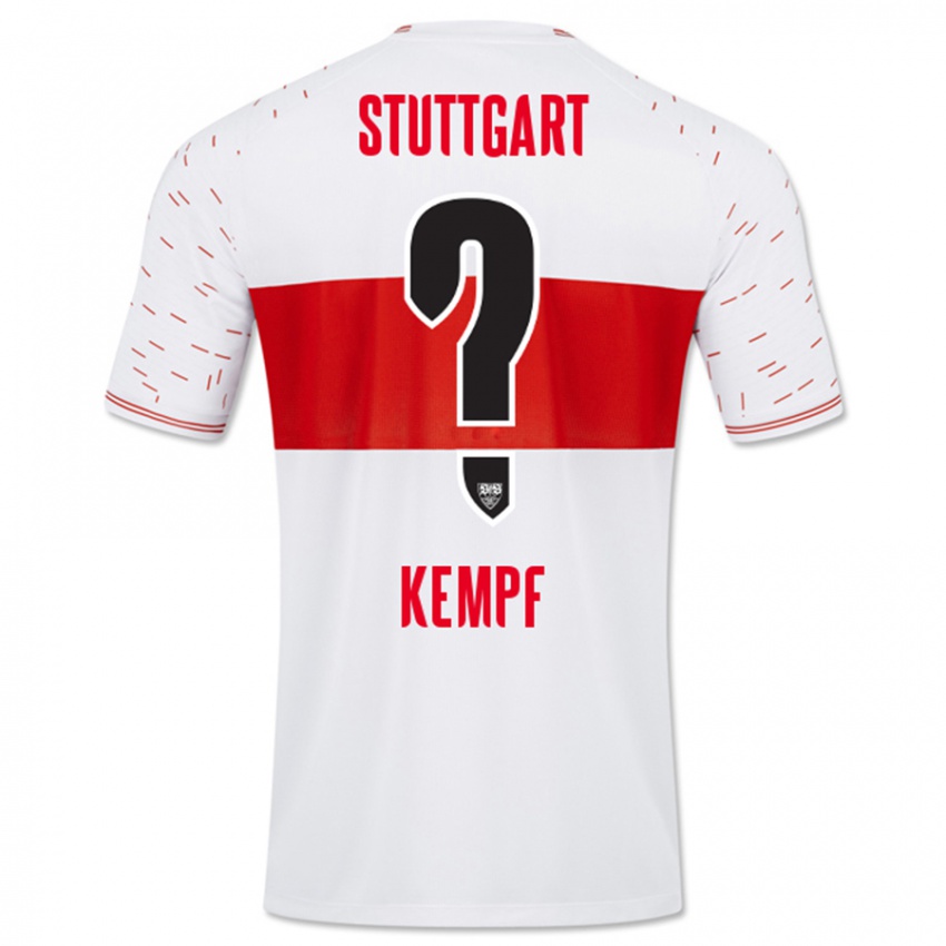 Børn Karl Kempf #0 Hvid Hjemmebane Spillertrøjer 2023/24 Trøje T-Shirt