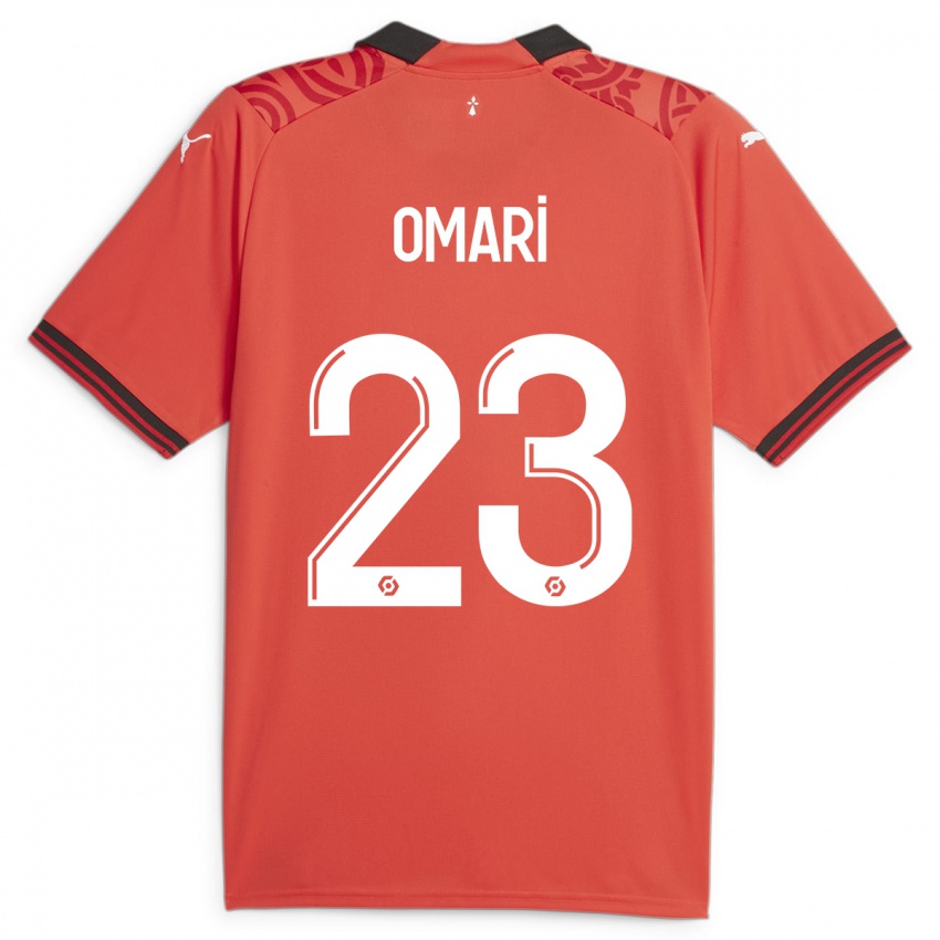 Børn Warmed Omari #23 Rød Hjemmebane Spillertrøjer 2023/24 Trøje T-Shirt