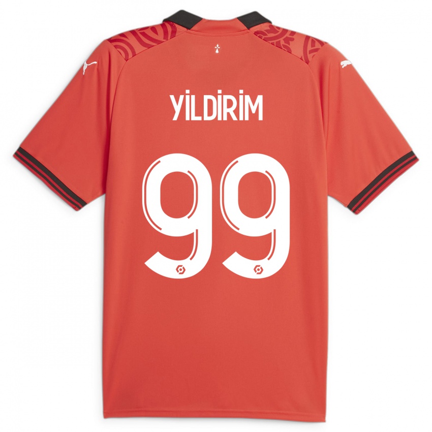 Børn Bertuğ Yıldırım #99 Rød Hjemmebane Spillertrøjer 2023/24 Trøje T-Shirt