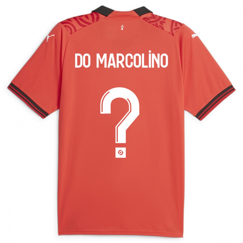 Børn Arsène Do Marcolino #0 Rød Hjemmebane Spillertrøjer 2023/24 Trøje T-Shirt