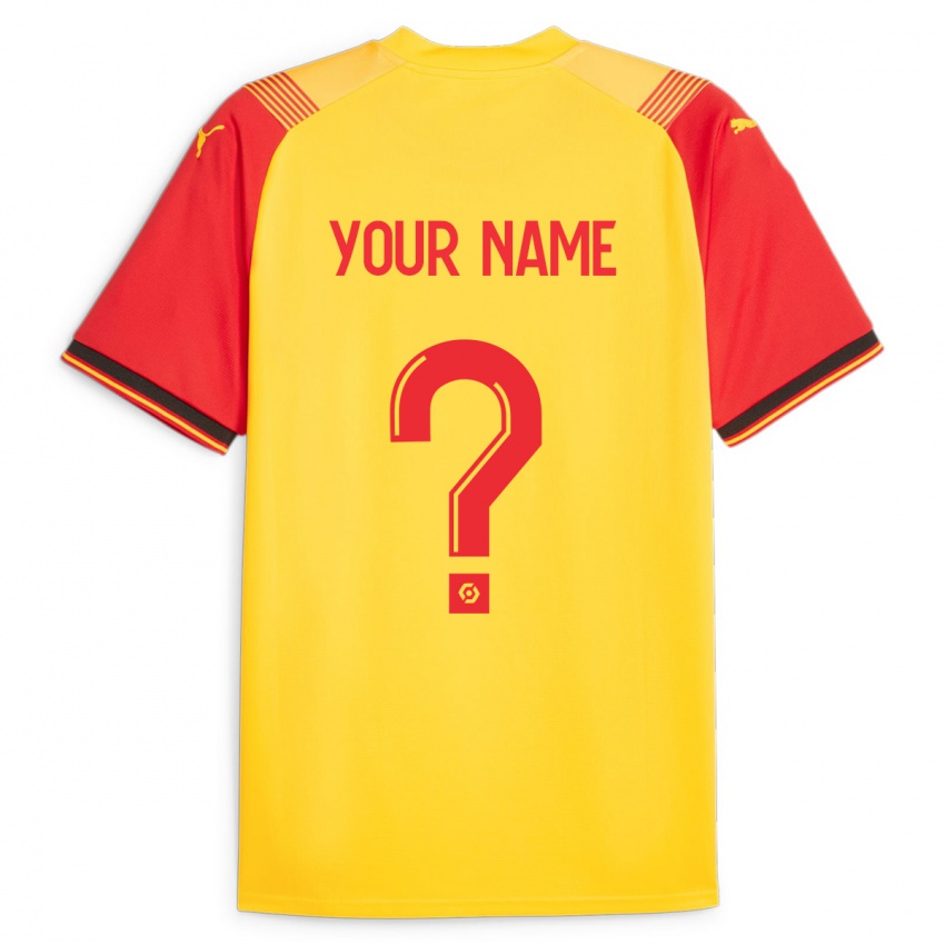 Børn Dit Navn #0 Gul Hjemmebane Spillertrøjer 2023/24 Trøje T-Shirt