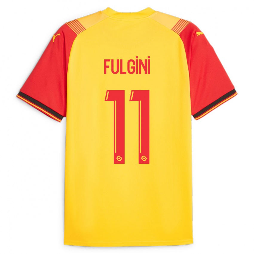 Børn Angelo Fulgini #11 Gul Hjemmebane Spillertrøjer 2023/24 Trøje T-Shirt