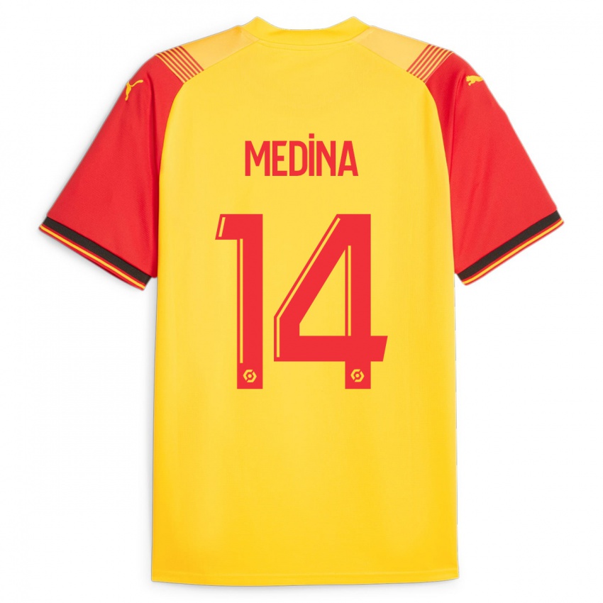 Børn Facundo Medina #14 Gul Hjemmebane Spillertrøjer 2023/24 Trøje T-Shirt