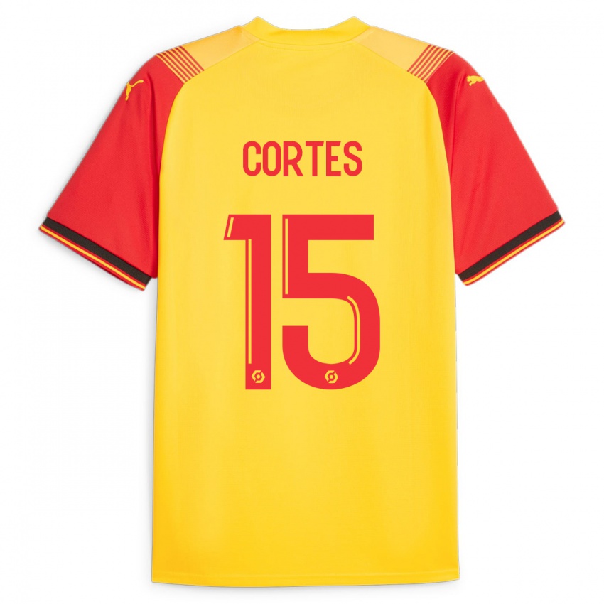 Børn Óscar Cortés #15 Gul Hjemmebane Spillertrøjer 2023/24 Trøje T-Shirt