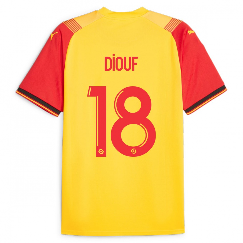 Børn Andy Diouf #18 Gul Hjemmebane Spillertrøjer 2023/24 Trøje T-Shirt