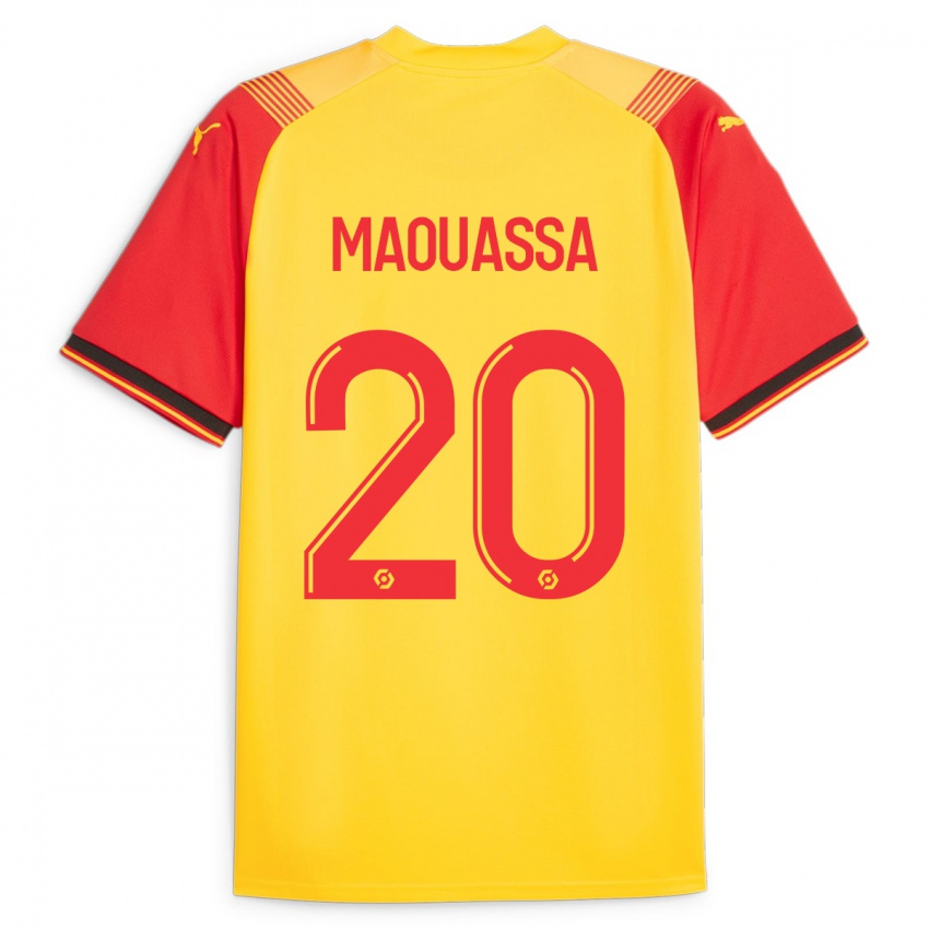 Børn Faitout Maouassa #20 Gul Hjemmebane Spillertrøjer 2023/24 Trøje T-Shirt